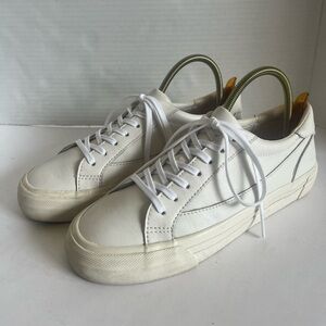 Madewell Sidewalk Low-Top Sneakers White Leather Unisex Women 7.5 Men 6